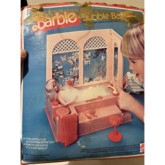 Vintage Barbie Bubble Bath 5280 Mostly Complete 1981 with Box USA Made - Picture 9 of 10